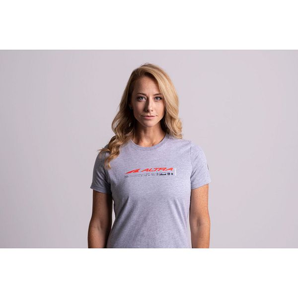 T-shirts Altra Classic Short Sleeve Gris Clair/Rouge Femme | VQA-09939987