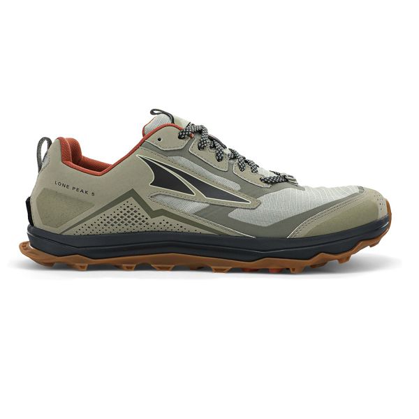 Chaussures De Trail Altra Lone Peak 5 Kaki Homme | ERZ-96722946