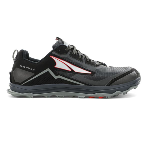 Chaussures De Trail Altra Lone Peak 5 Ardoise Foncé/Rouge Homme | OIZ-95398692