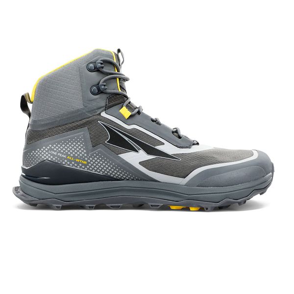 Chaussures De Trail Altra Lone Peak All-wthr Mid Gris/Jaune Homme | FBD-49136251