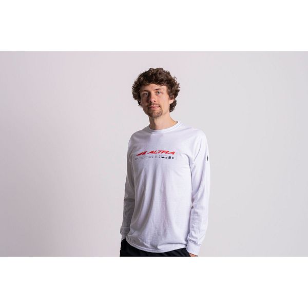 T-shirts Altra Classic Long Sleeve Blanc Rouge Homme | EGH-07130754