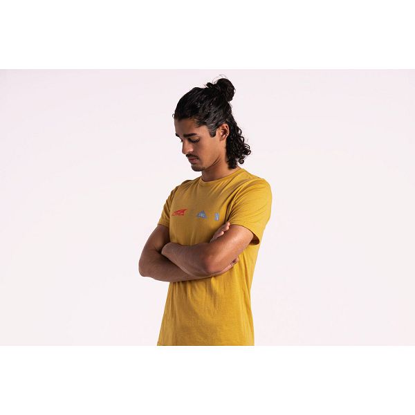 T-shirts Altra Heritage Short Sleeve Jaune Homme | HCV-14841570